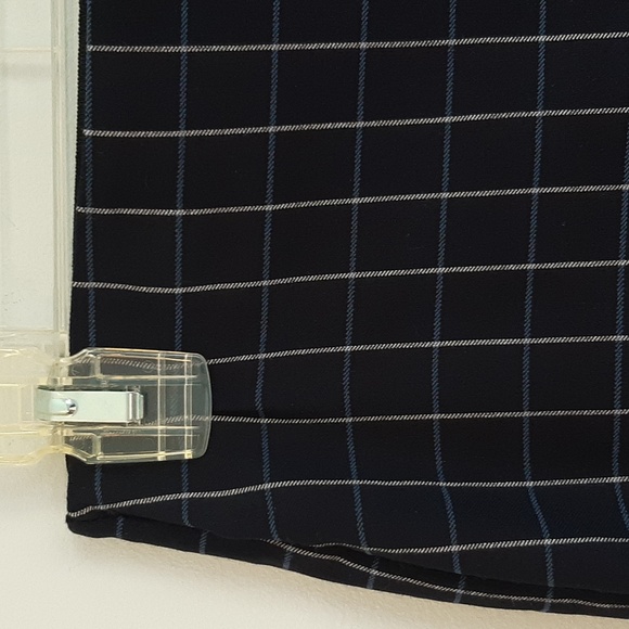 Navy&white windowpane skirt - Picture 2 of 8